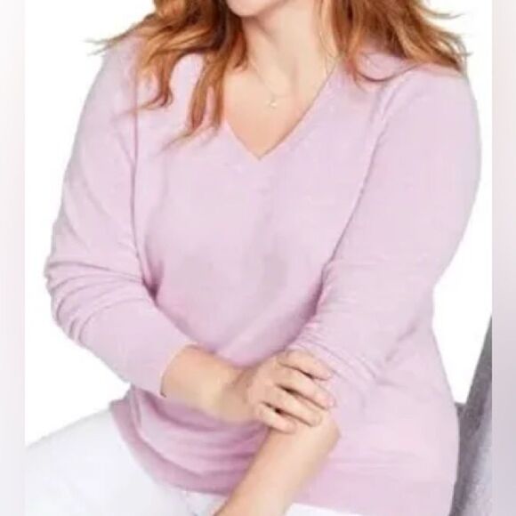 Cashmere Charter Club Luxury Pink Sweater L - Picture 1 of 5